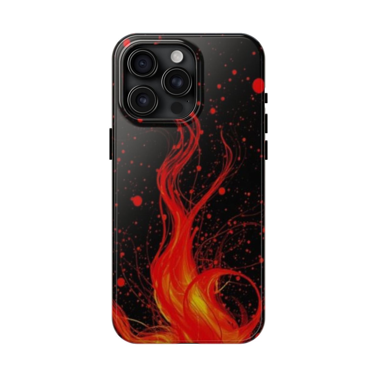 Ash Vortex campfire ember phone case, shown on iPhone 15 Pro Max