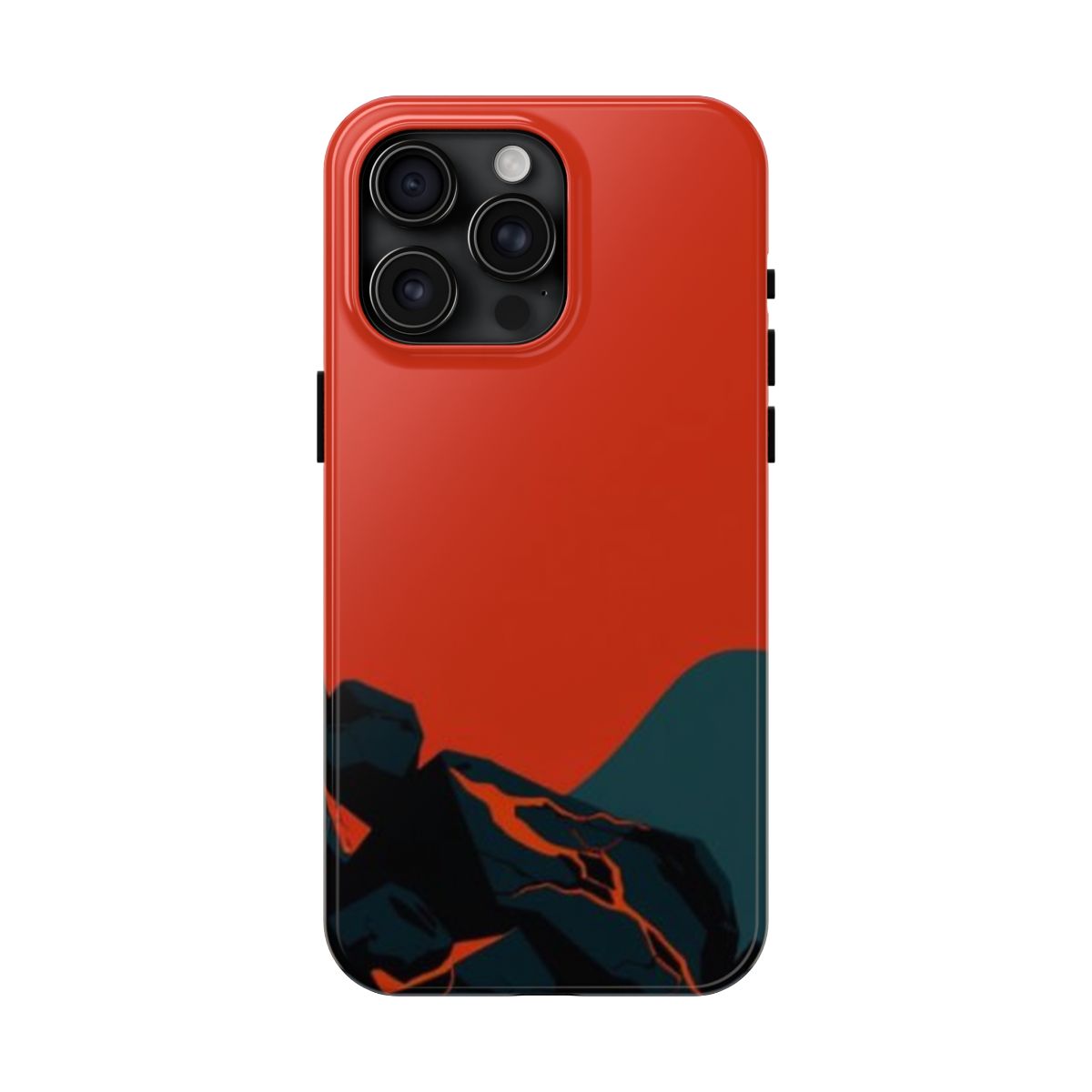 Coal Constellation campfire ember phone case, shown on iPhone 15 Pro Max