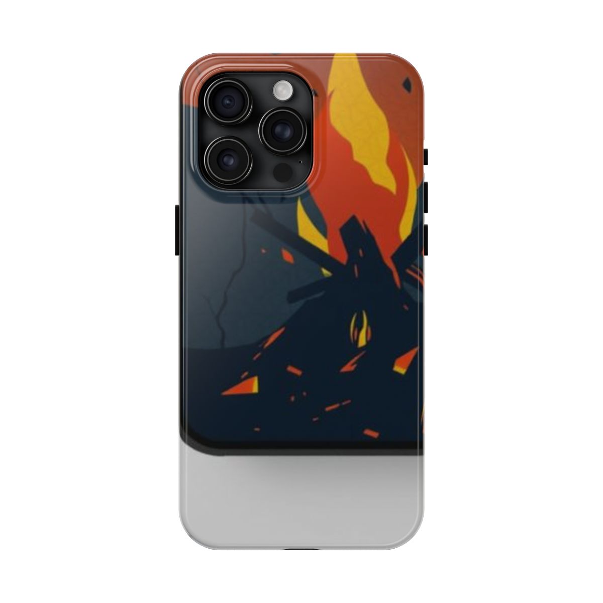 Ash Constellation campfire ember phone case, shown on iPhone 15 Pro Max