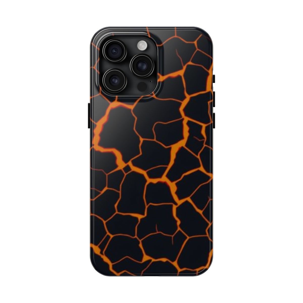 Coal Fractals campfire ember phone case, shown on iPhone 15 Pro Max