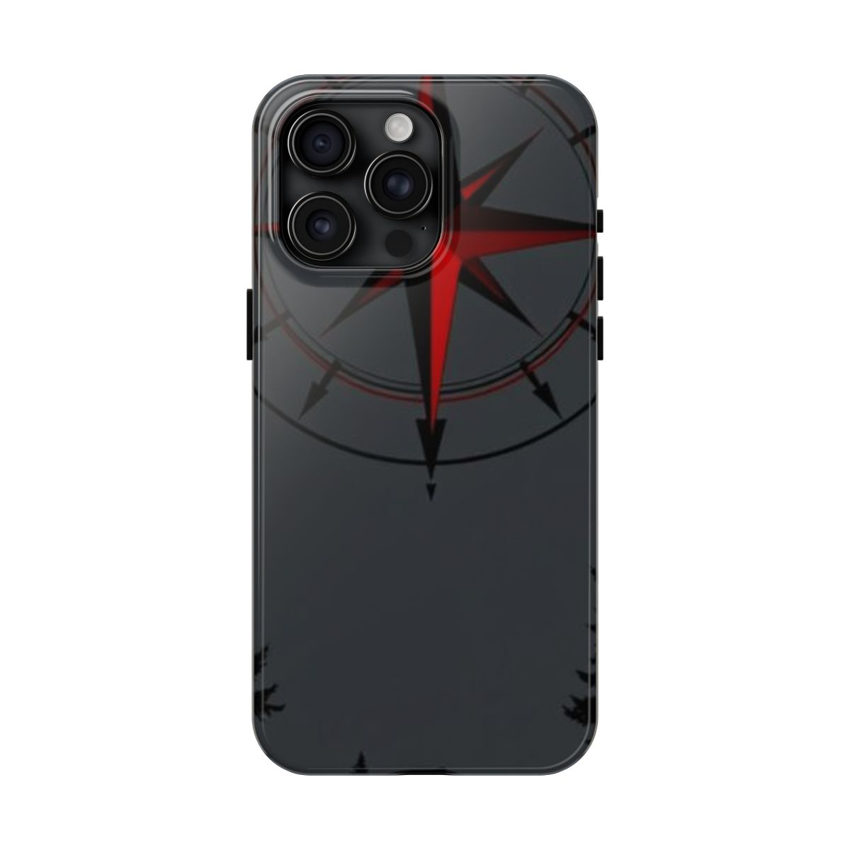 Lodestone compass rose phone case, shown on iPhone 15 Pro Max