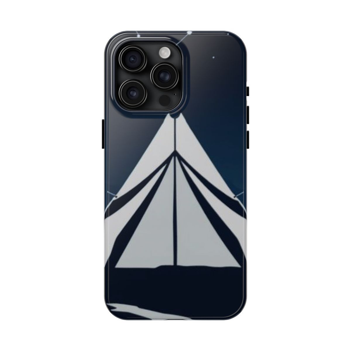Polaris Pitch moonlit camp phone case, shown on iPhone 15 Pro Max