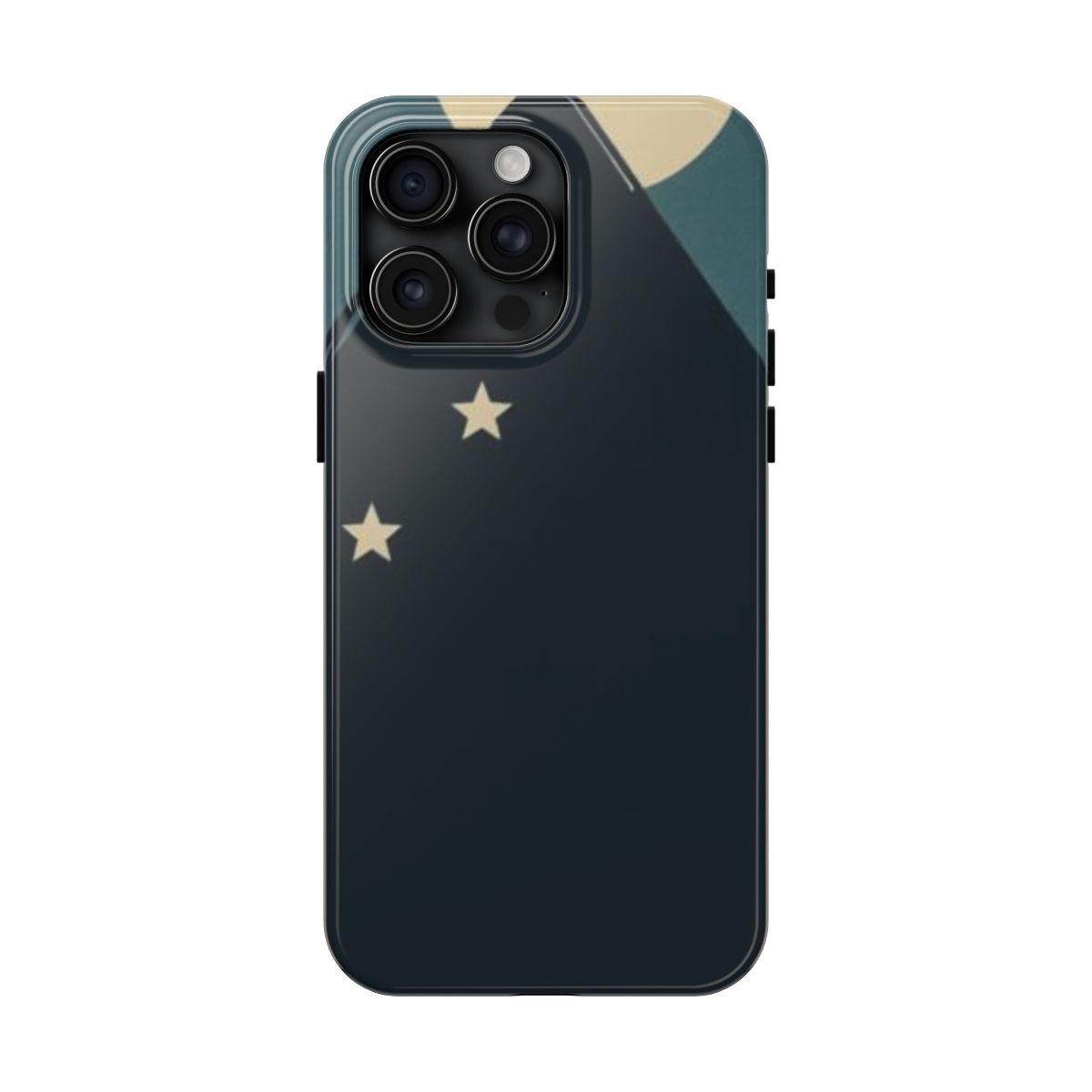 Pole Star Tent moonlit camp phone case, shown on iPhone 15 Pro Max