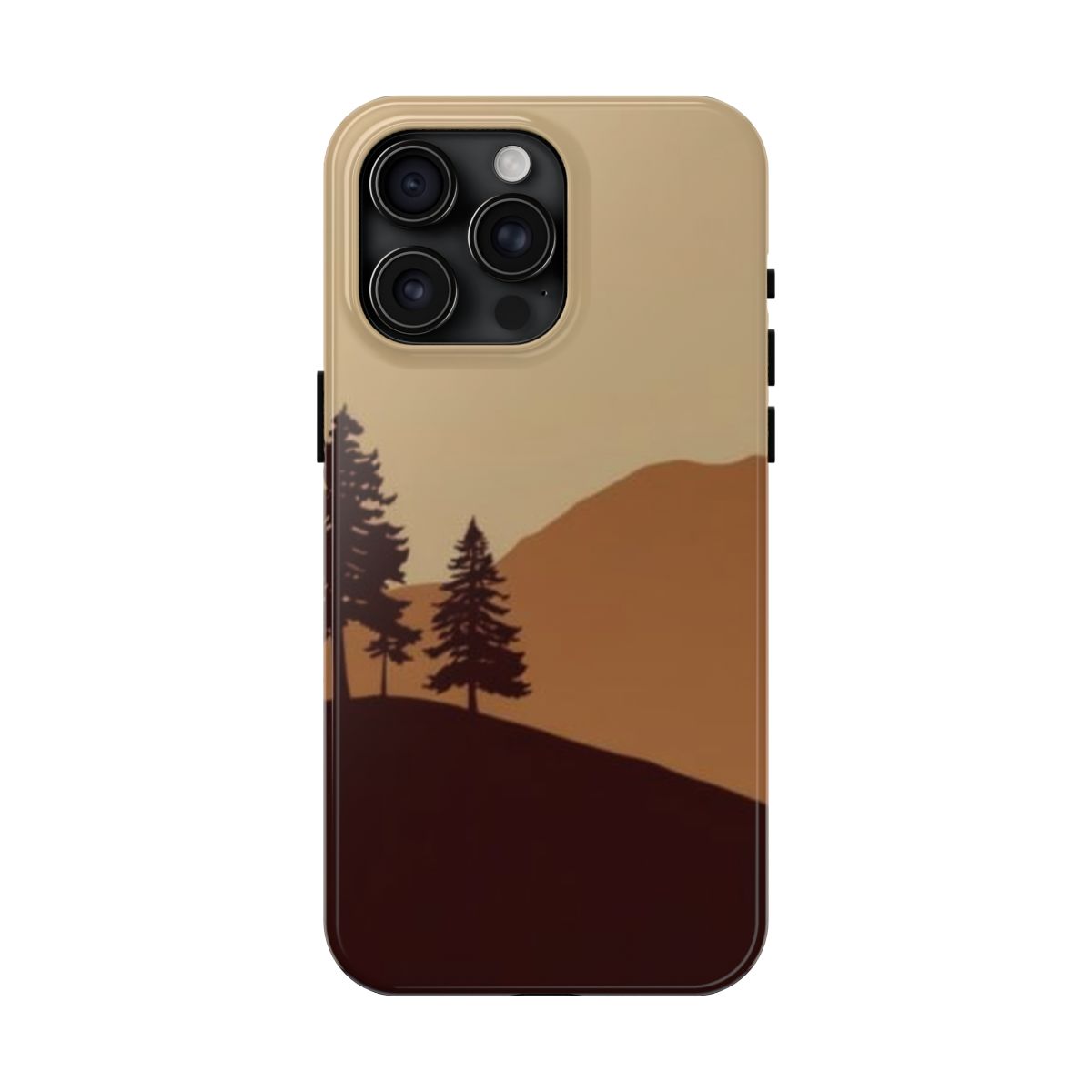 Timberline Silhouettes pine ridge phone case, shown on iPhone 15 Pro Max