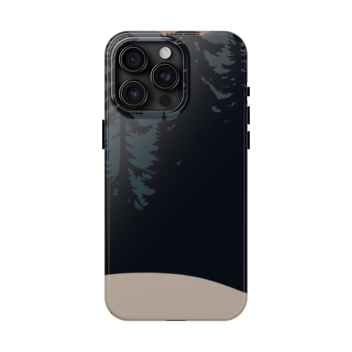Evergreen Edge pine ridge phone case, shown on iPhone 15 Pro Max