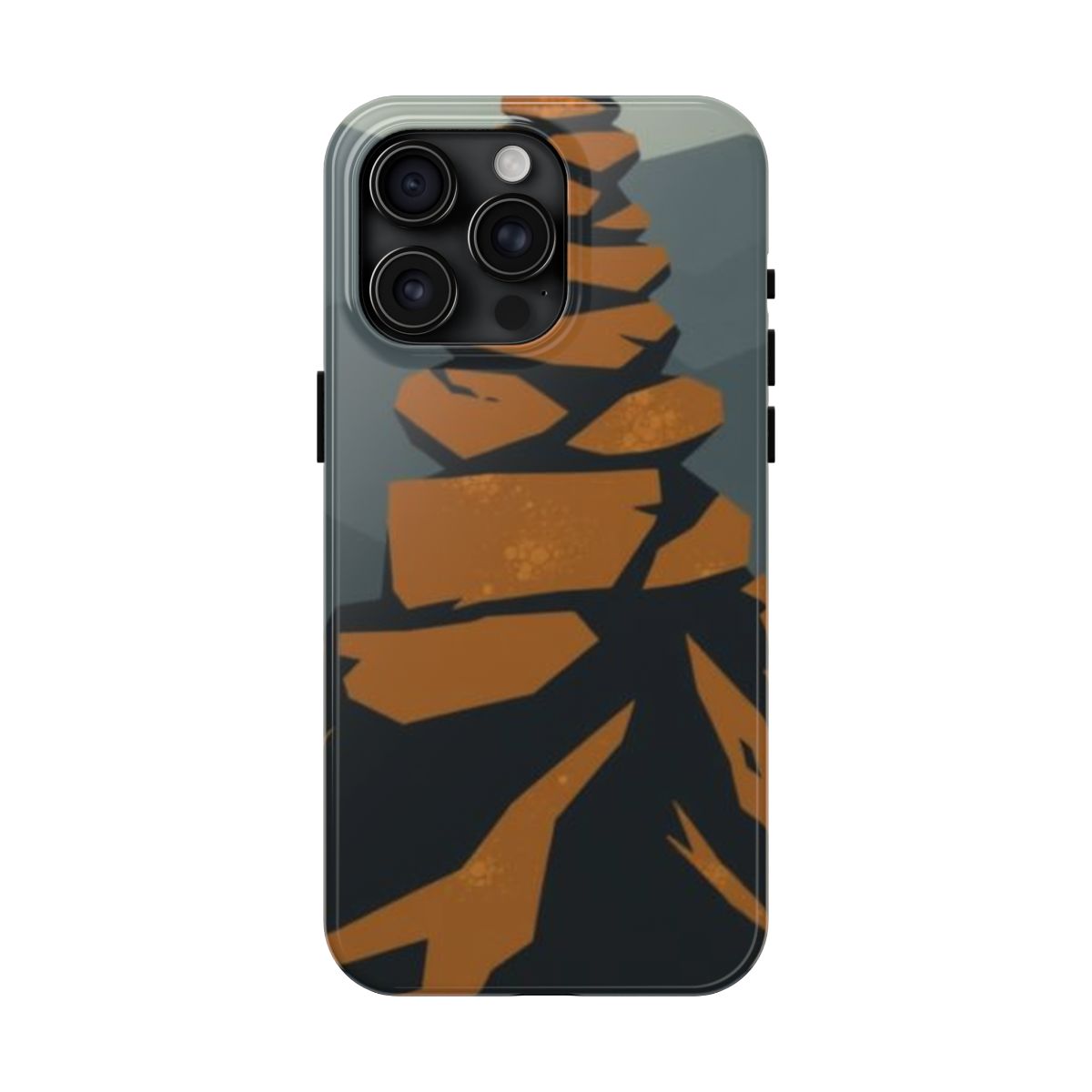 Cairn Crest summit marker phone case, shown on iPhone 15 Pro Max