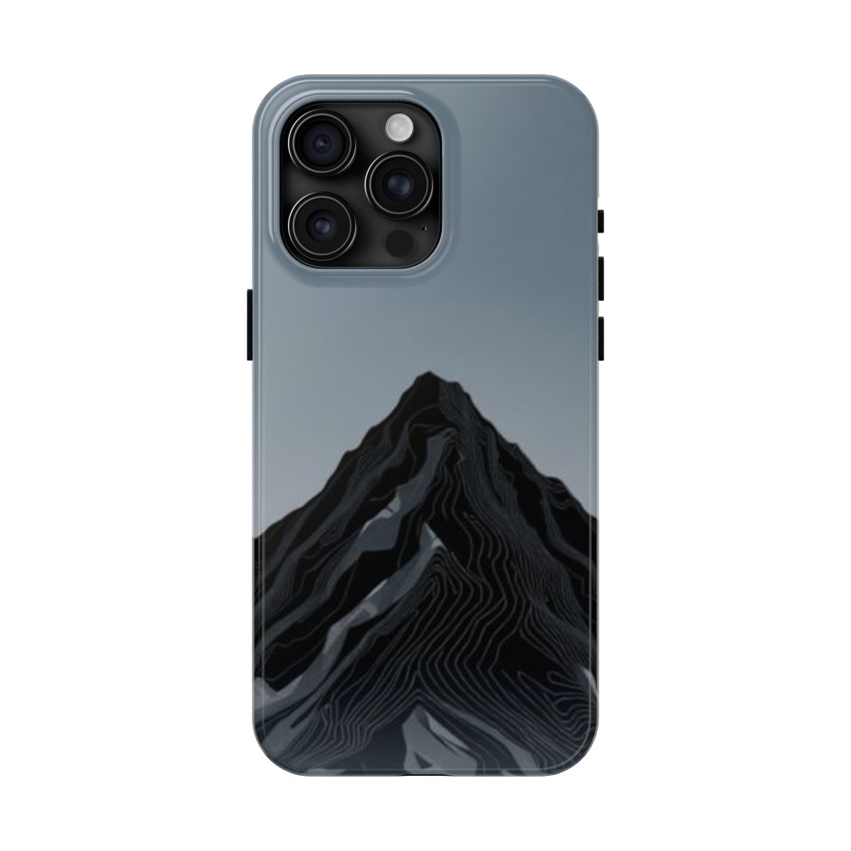 Ridge Contour topo map phone case, shown on iPhone 15 Pro Max