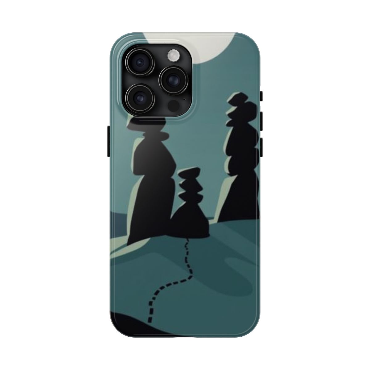 Cairn Trail trail blaze phone case, shown on iPhone 15 Pro Max