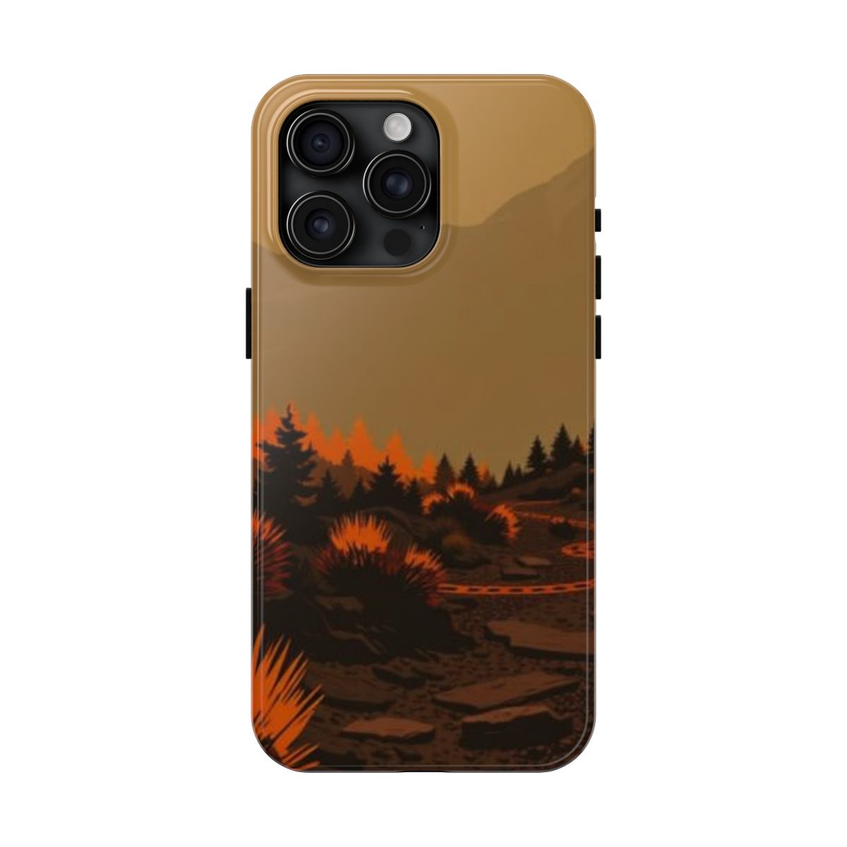 Pathfinders trail blaze phone case, shown on iPhone 15 Pro Max