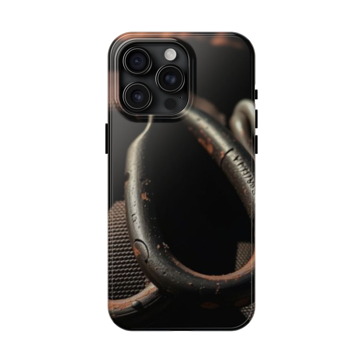 D-Ring Chronicles weathered pack phone case, shown on iPhone 15 Pro Max